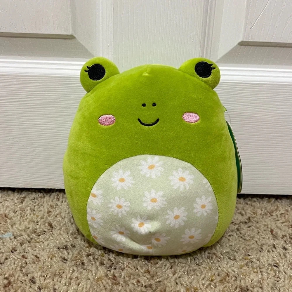 💗 Squishmallow - 7.5” Wendy‎ Green Frog with Pink Accents